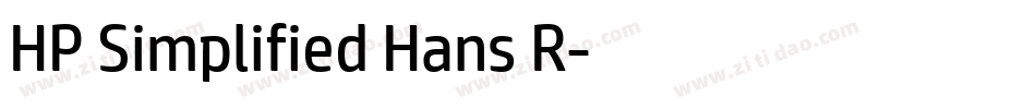 HP Simplified Hans R字体转换
